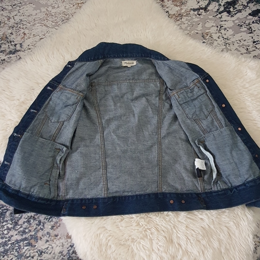 Madewell Trucker Jean Jacket Womens XS Blue Denim 100% Cotton - Picture 6 of 11
